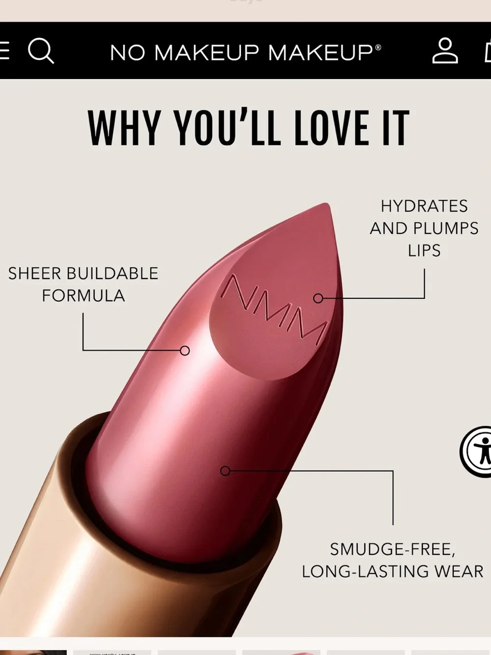 No Makeup Makeup CRÈME CLASSIC LIPSTICK in Plum 01 a muted raspberry